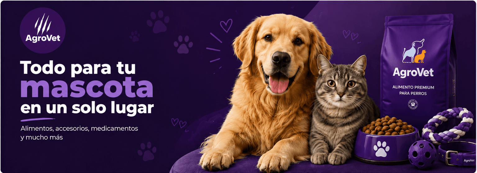 Todo para tu mascota en un solo lugar: alimentos, accesorios y medicamentos